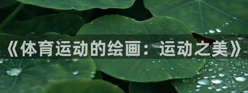 MK体育官方正版app娱乐下载：《体育运动的绘画：运