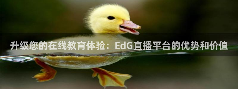 178体育直播观看在线：升级您的在线教育体验：EdG直播平台的优势和价值
