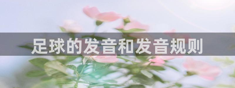  mk体育平台登录入口：足球的发音和发音规则